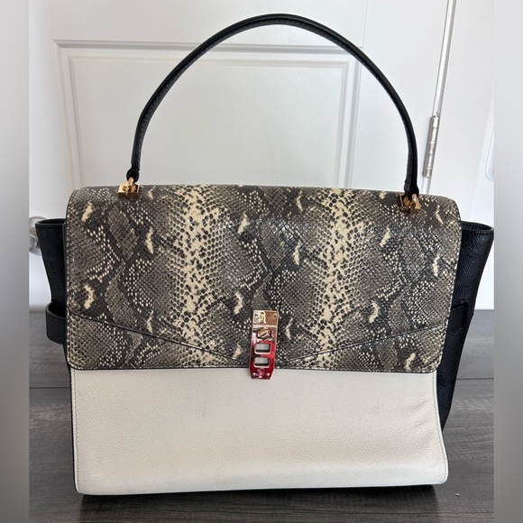 henri bendel Handbags - Henri Bendel Snake Print Satchel Handbag